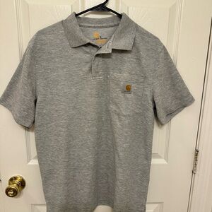 Men’s Gray Carhartt Polo Shirt Size S NWOT